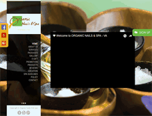 Tablet Screenshot of organicnailsandspa.com